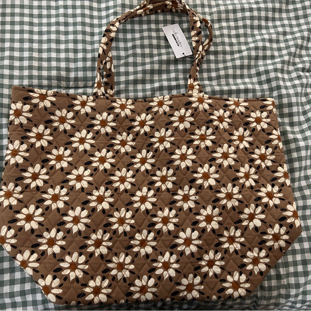 Vera Bradley Brown and White Floral Tote